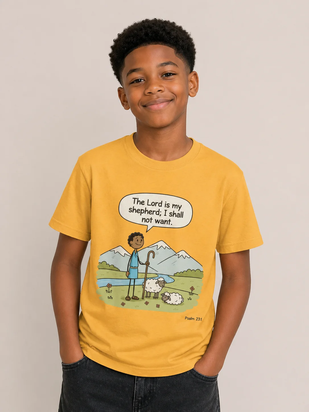 Psalm 23 Shepherd Youth T-Shirt product image (1)