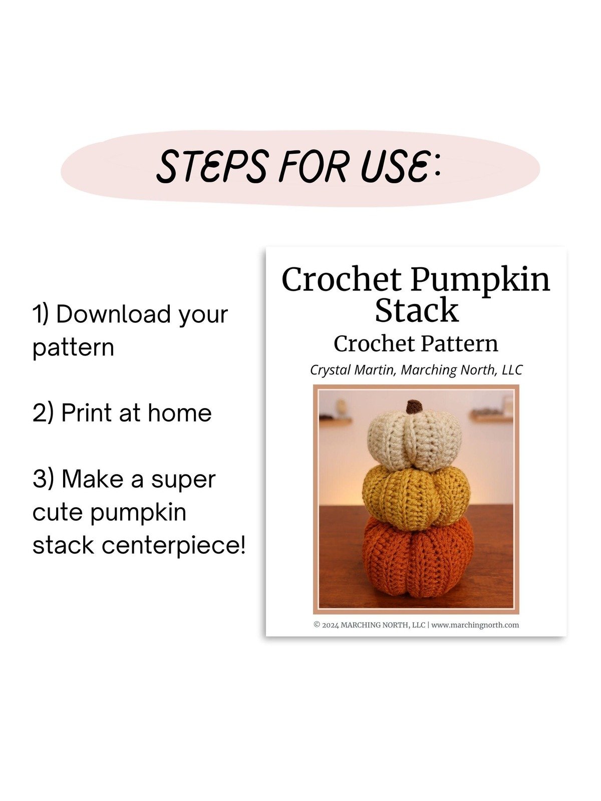Crochet Pumpkin Stack (Digital PDF Pattern) product image (6)