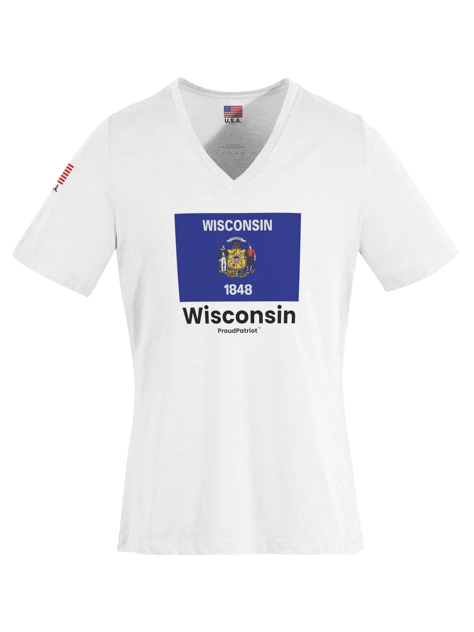 Wisconsin Women's Relaxed V-Neck T-Shirt product image (1)