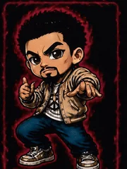 Animated Chibi ZAHZAHZAY Burgundy Aura Wallpaper product image (1)