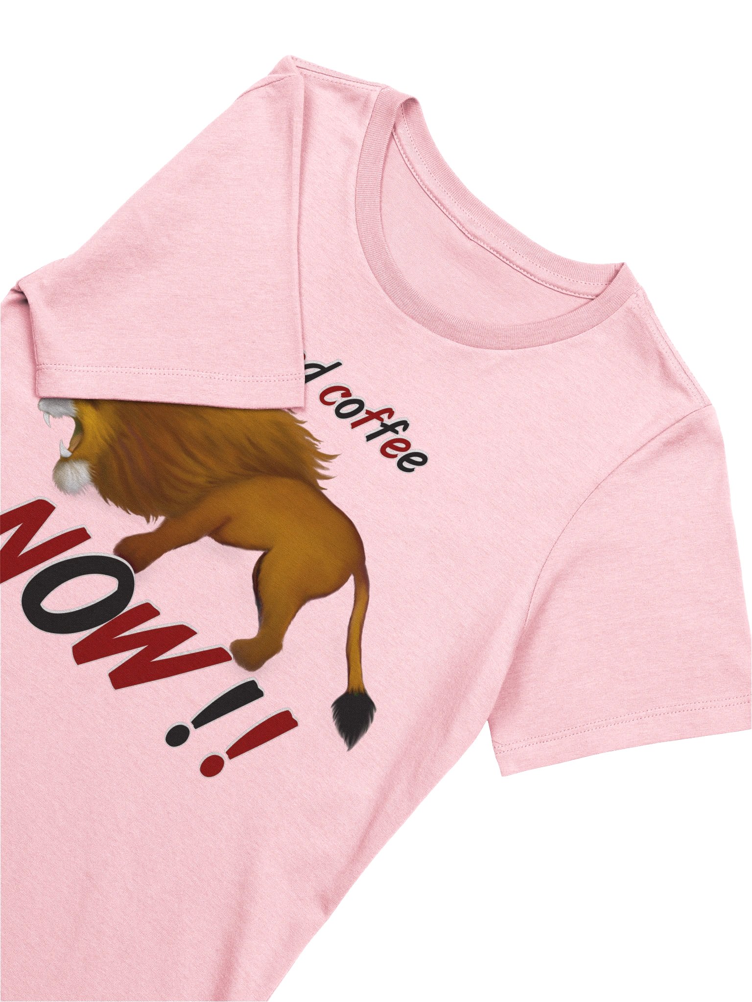 Lion "Need Coffee NOW" T-Shirt. Women's Bella+Canvas Supersoft Relaxed-fit T-Shirt product image (3)