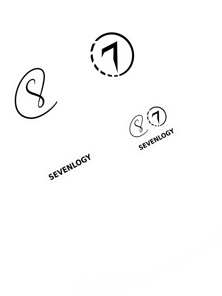 Sevenlogy Sticker Sheet — Black product image (1)
