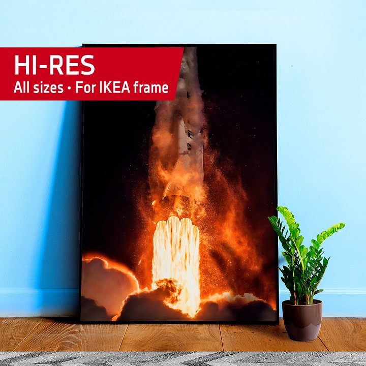 SpaceX Falcon 9 liftoff/TESS Mission, 2018 — space poster, space art print, photo poster, nasa poster product image (1)
