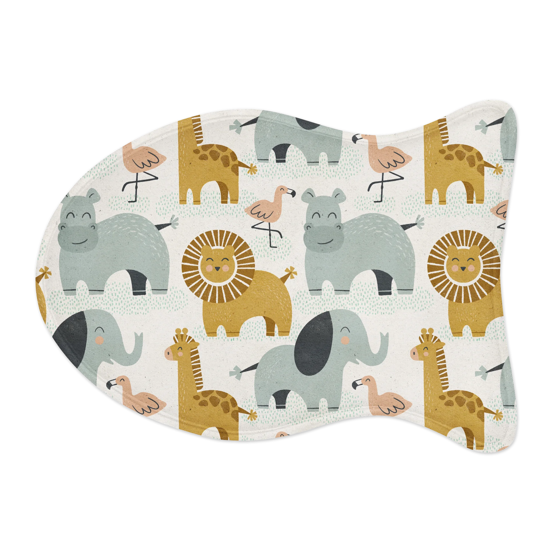 Retro Jungle Animals Pet Feeding Mat product image (2)