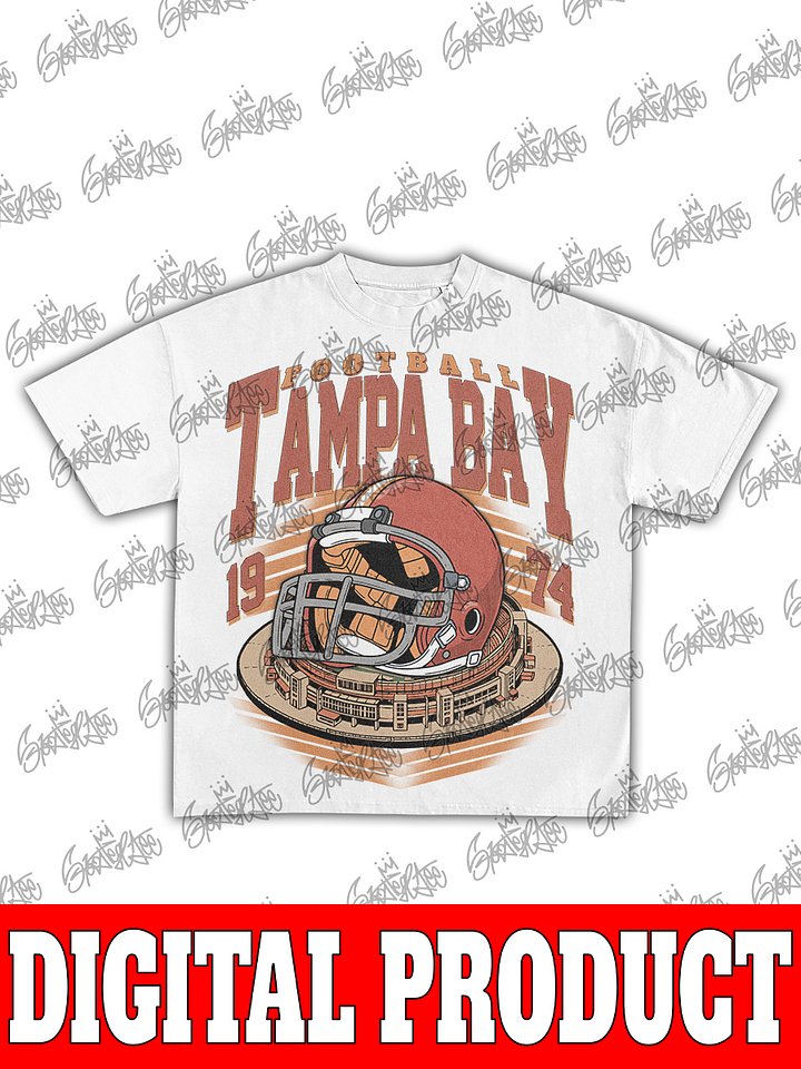 Tampa Bay Buccaneers 1974 Established Vintage Football Helmet Stadium Bootleg Graphic product image (2)