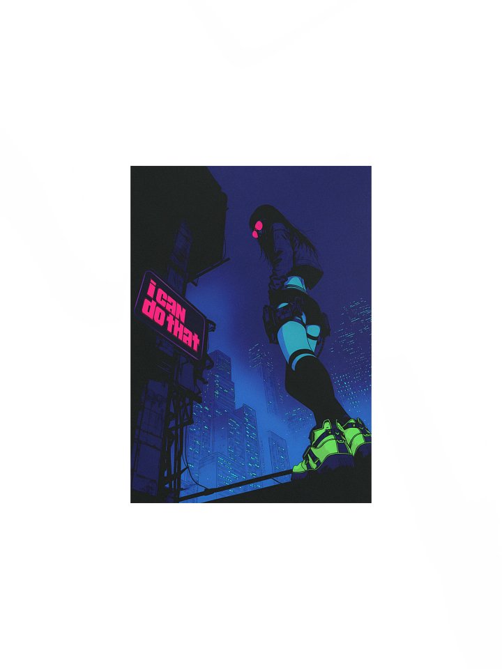 "I can do that" Neon Cyberpunk Matte Poster product image (1)