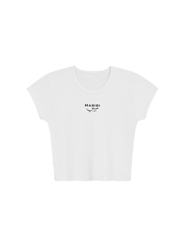 Habibi Womens Crop (black text) product image (1)