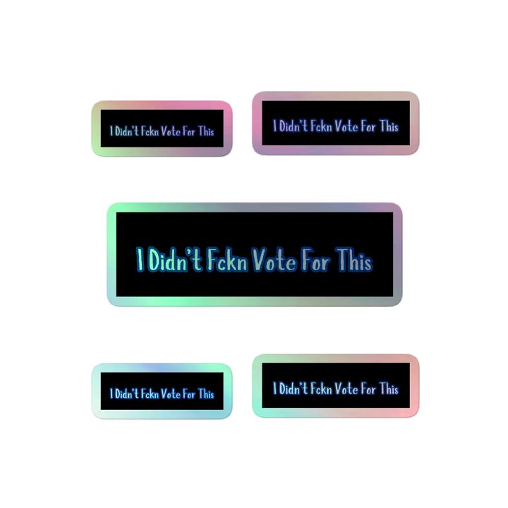 Resistor, I Didn't Fckn Vote for This (words only), NSFW Holo Sticker Pack product image (2)