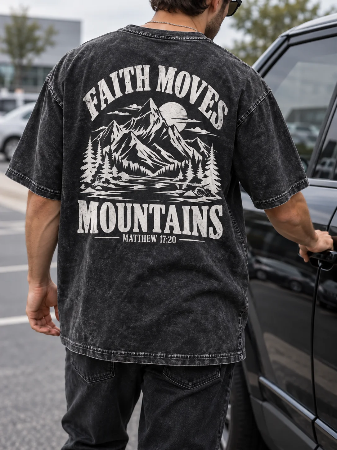 Faith Moves Mountains PNG | Christian T-Shirt Design | Matthew 17:20 product image (7)
