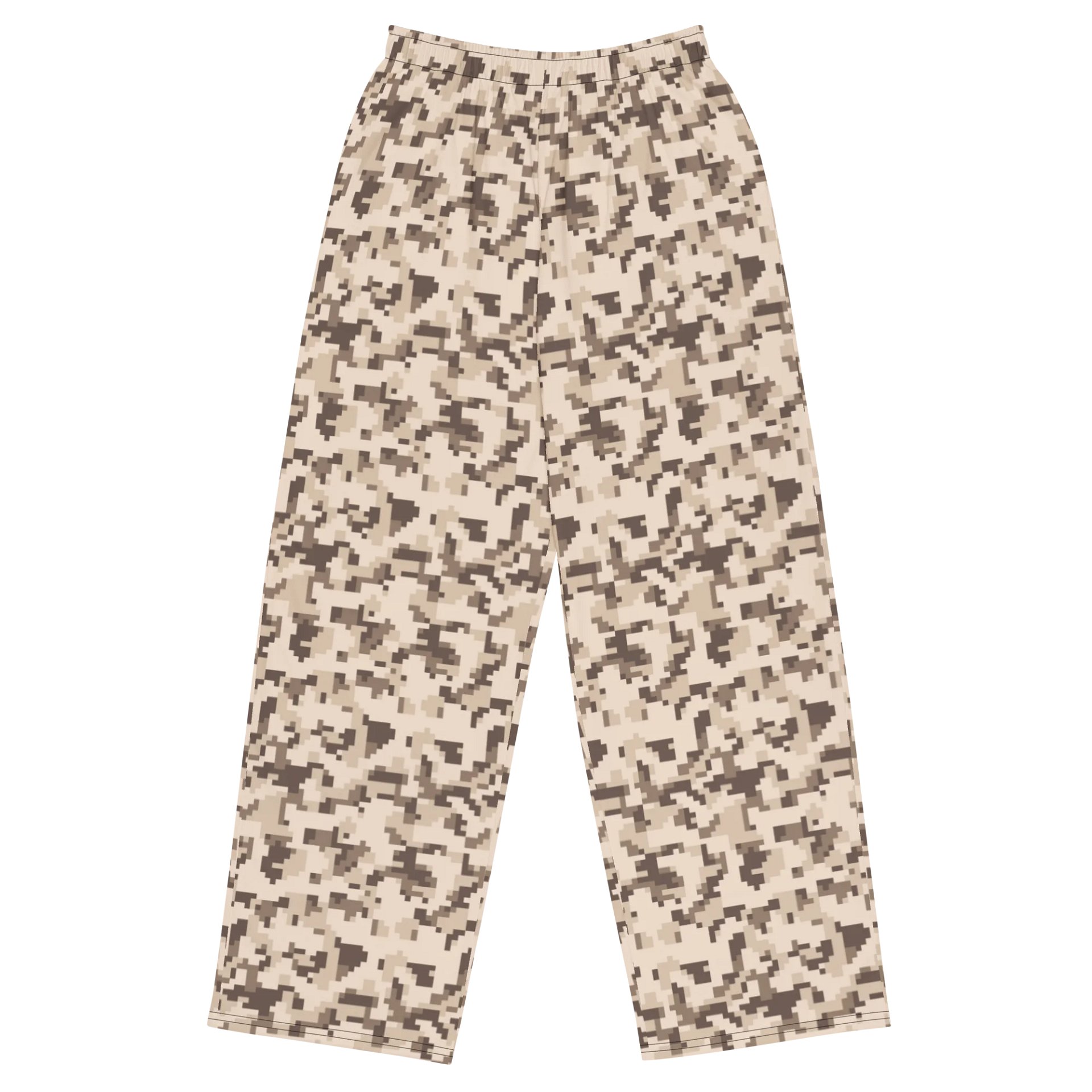 Comfortable Wide-Leg Pants Unique Military Pixel Camouflage product image (1)