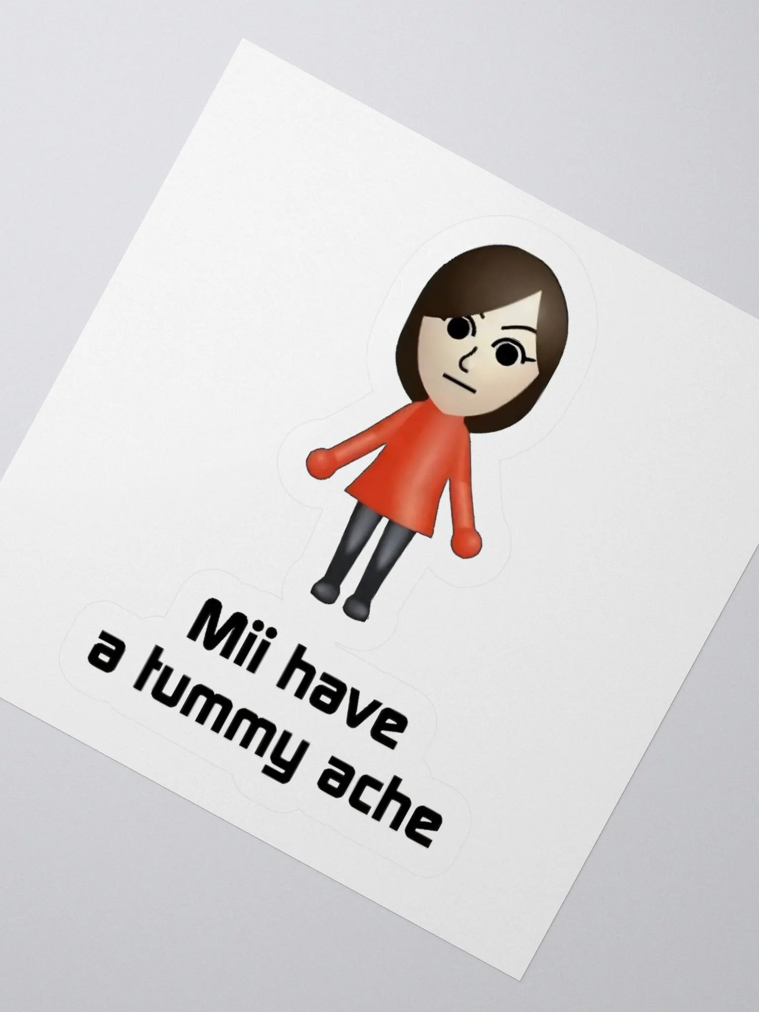 Mii Have A Tummy Ache Sticker product image (2)