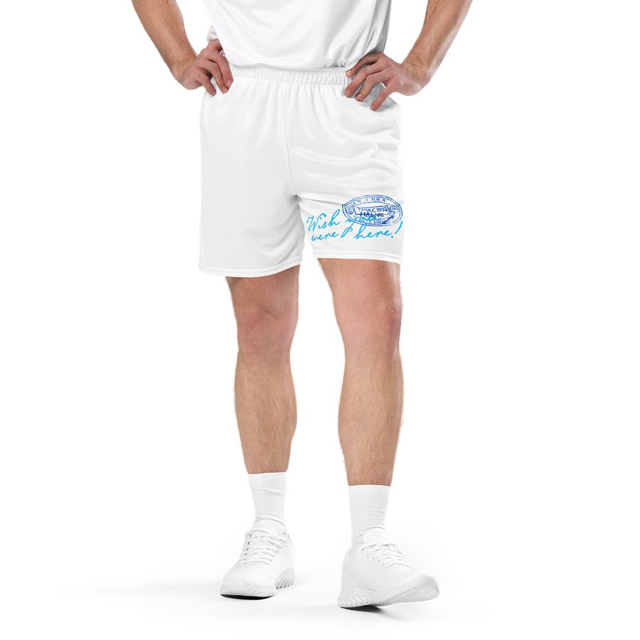 L'Agence Wish You Were Here! Mesh Shorts White product image (1)