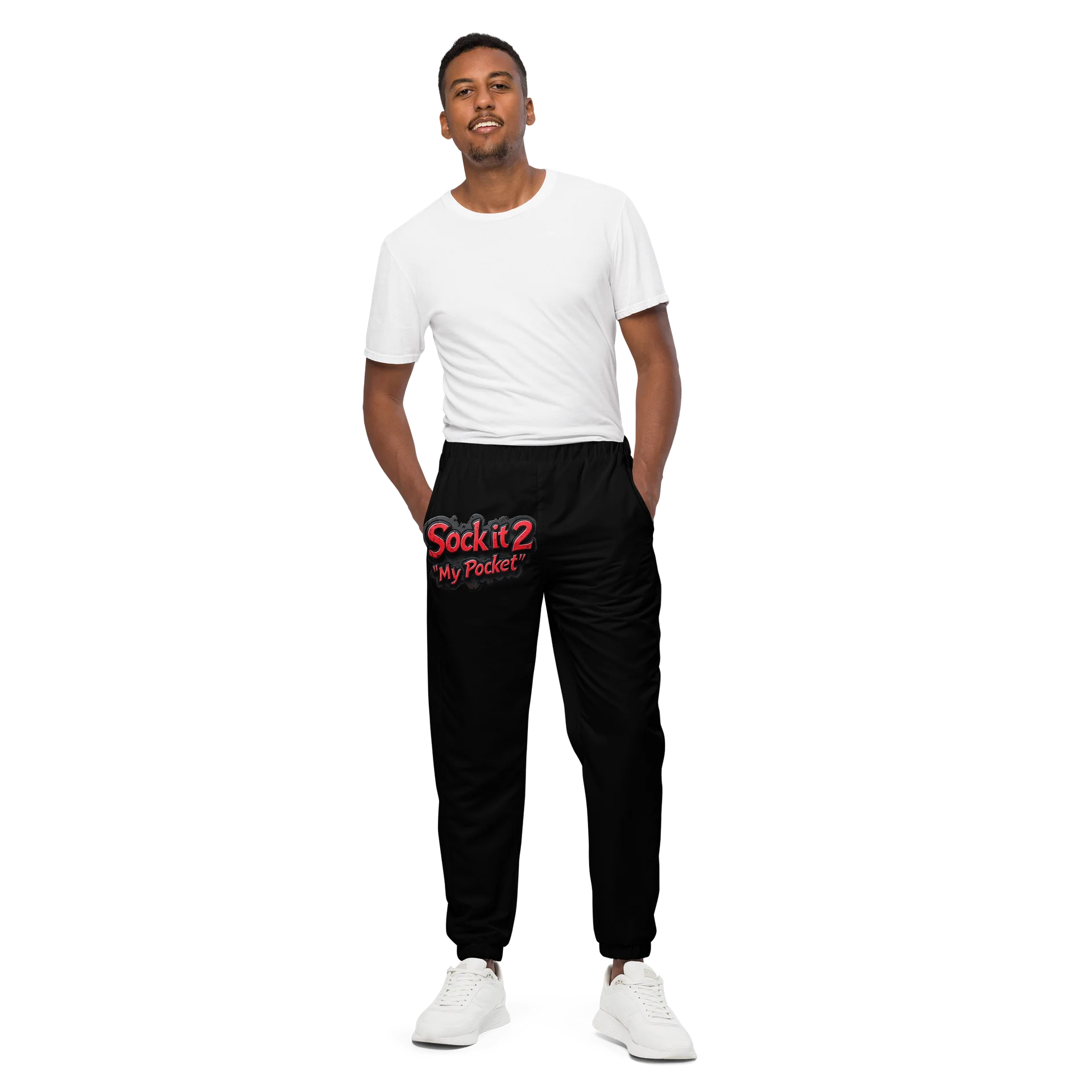 Red Pocket Statement Track Pants product image (1)