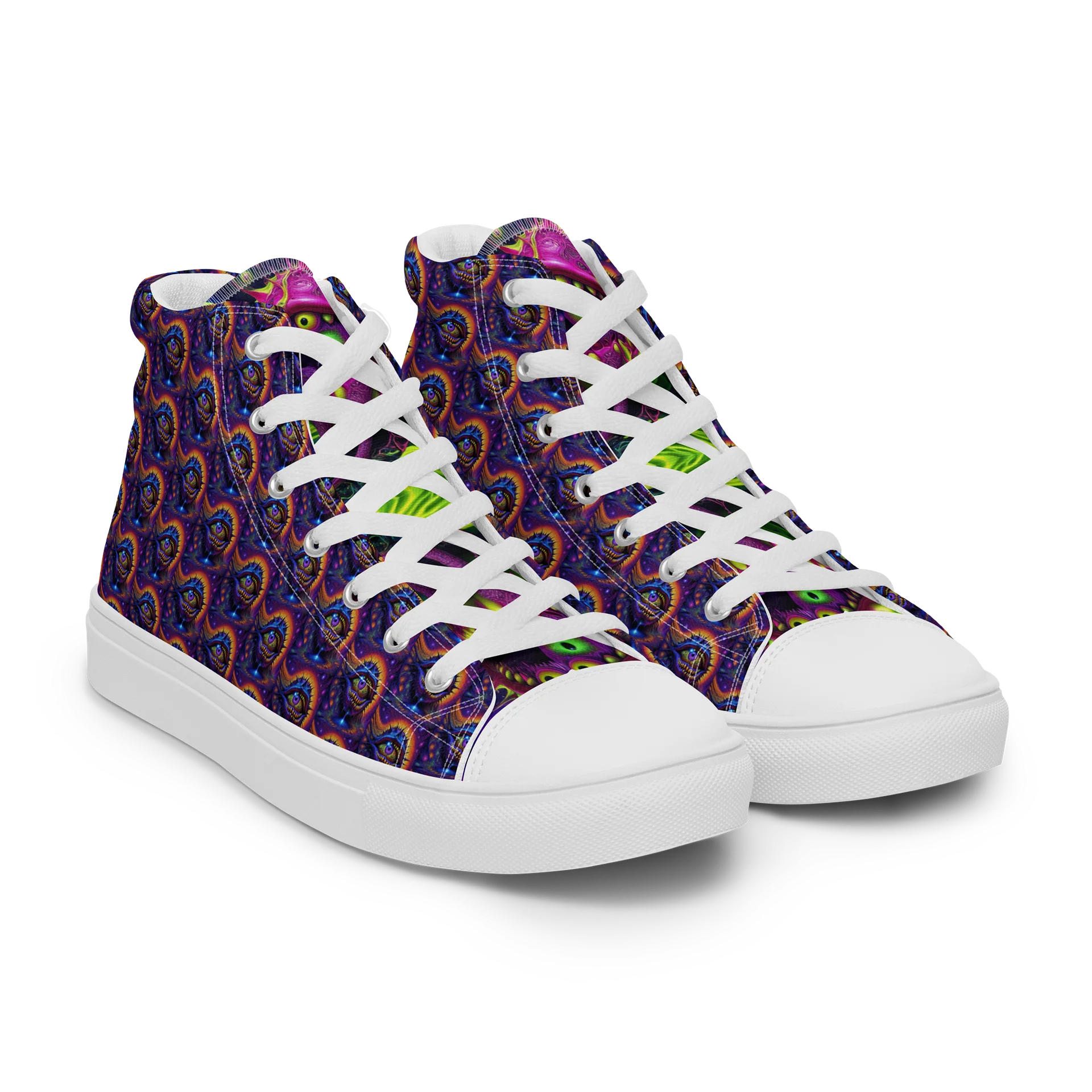 Men's Canvas High tops-House of Rahly Design, One Eye Strange. product image (17)