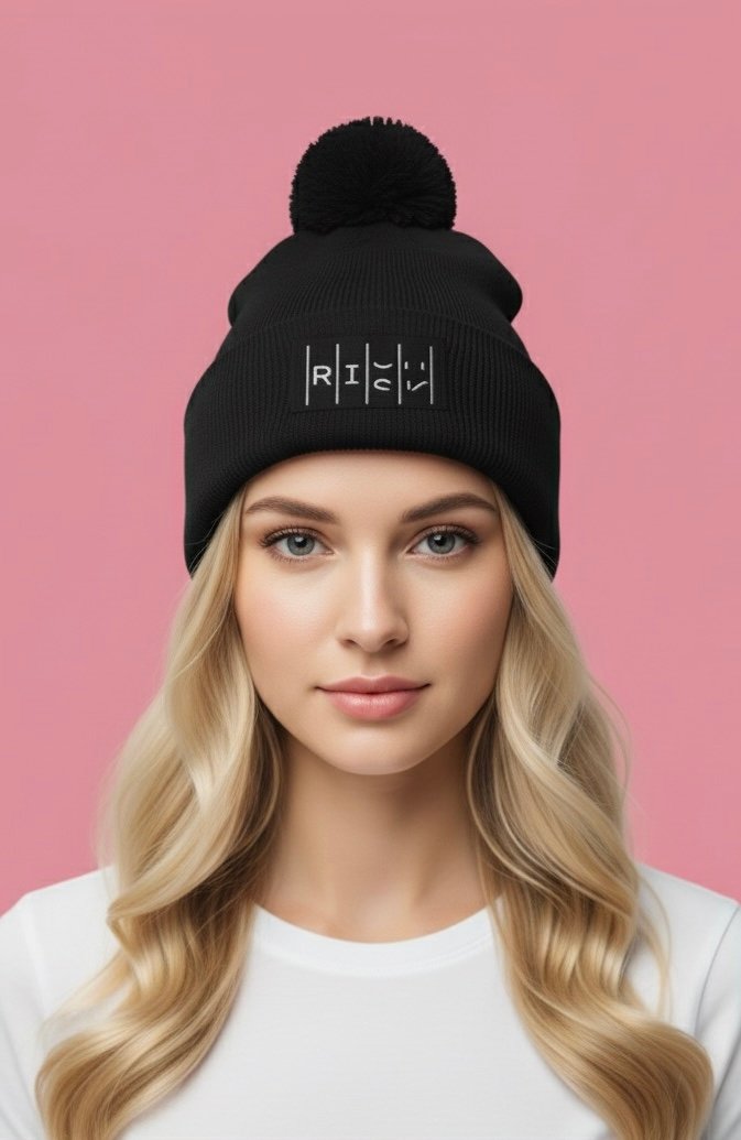 Rich-Risk Divided Pom Pom Beanie product image (1)