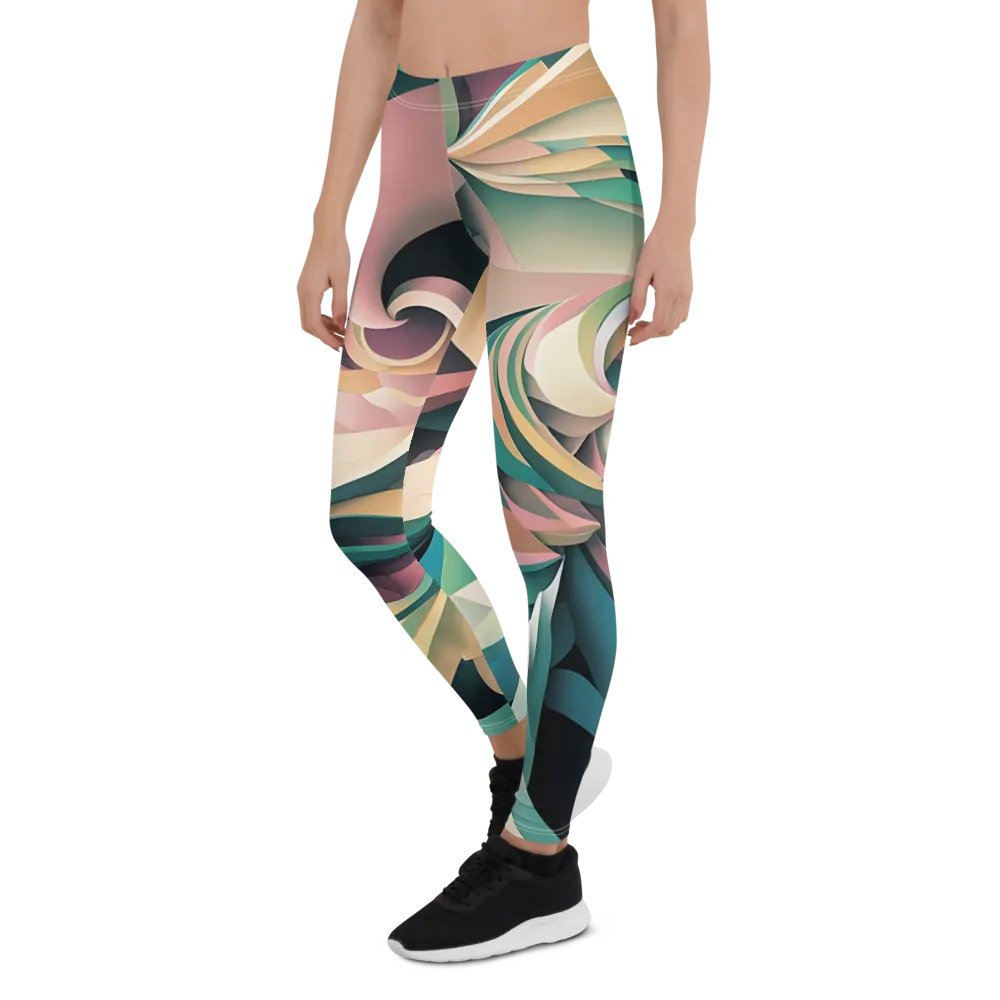 Abstract Lithographic Pattern Design leggings - V6 product image (6)