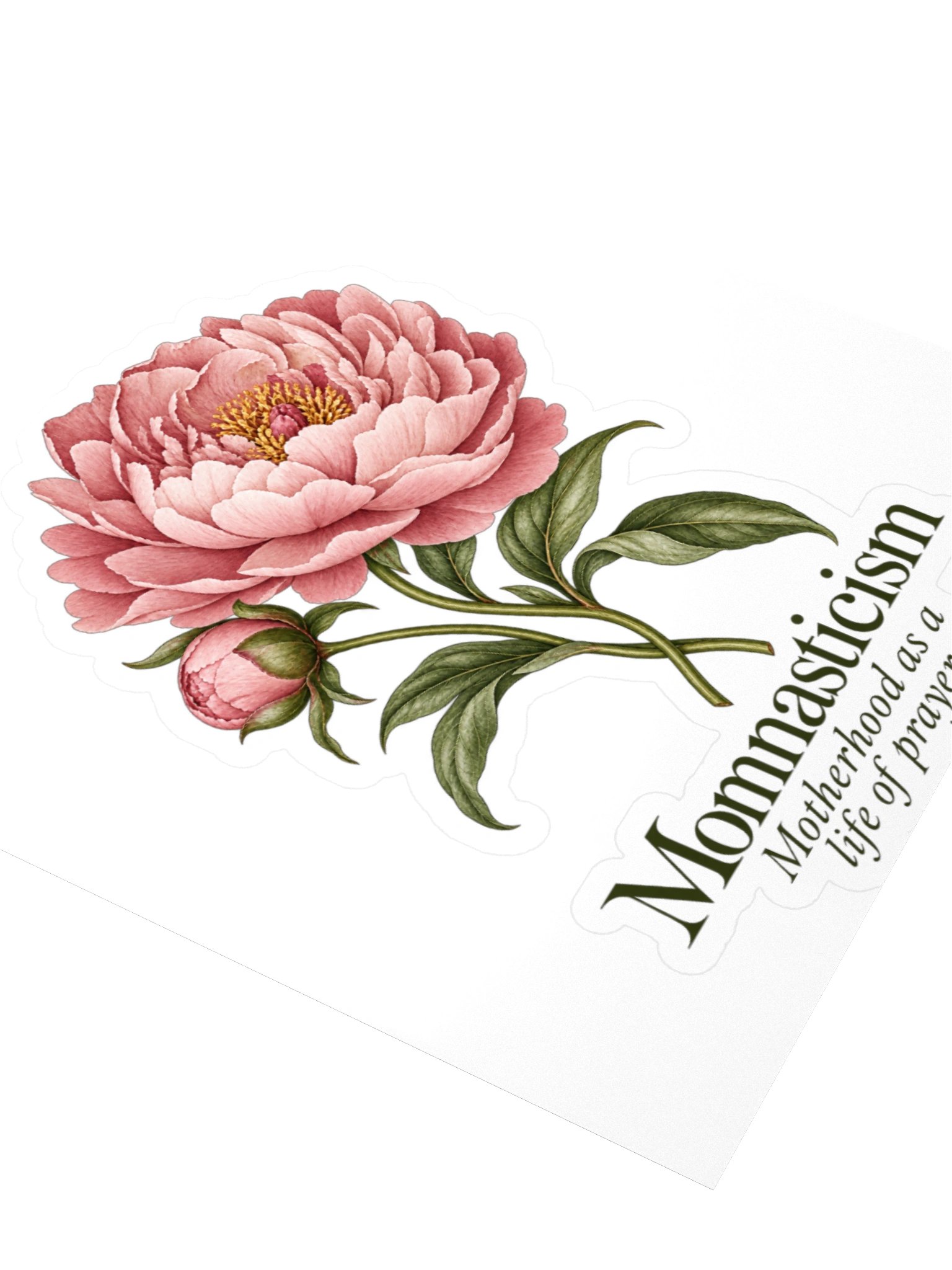 Blush Peony | Momnasticism Botanical Sticker product image (8)