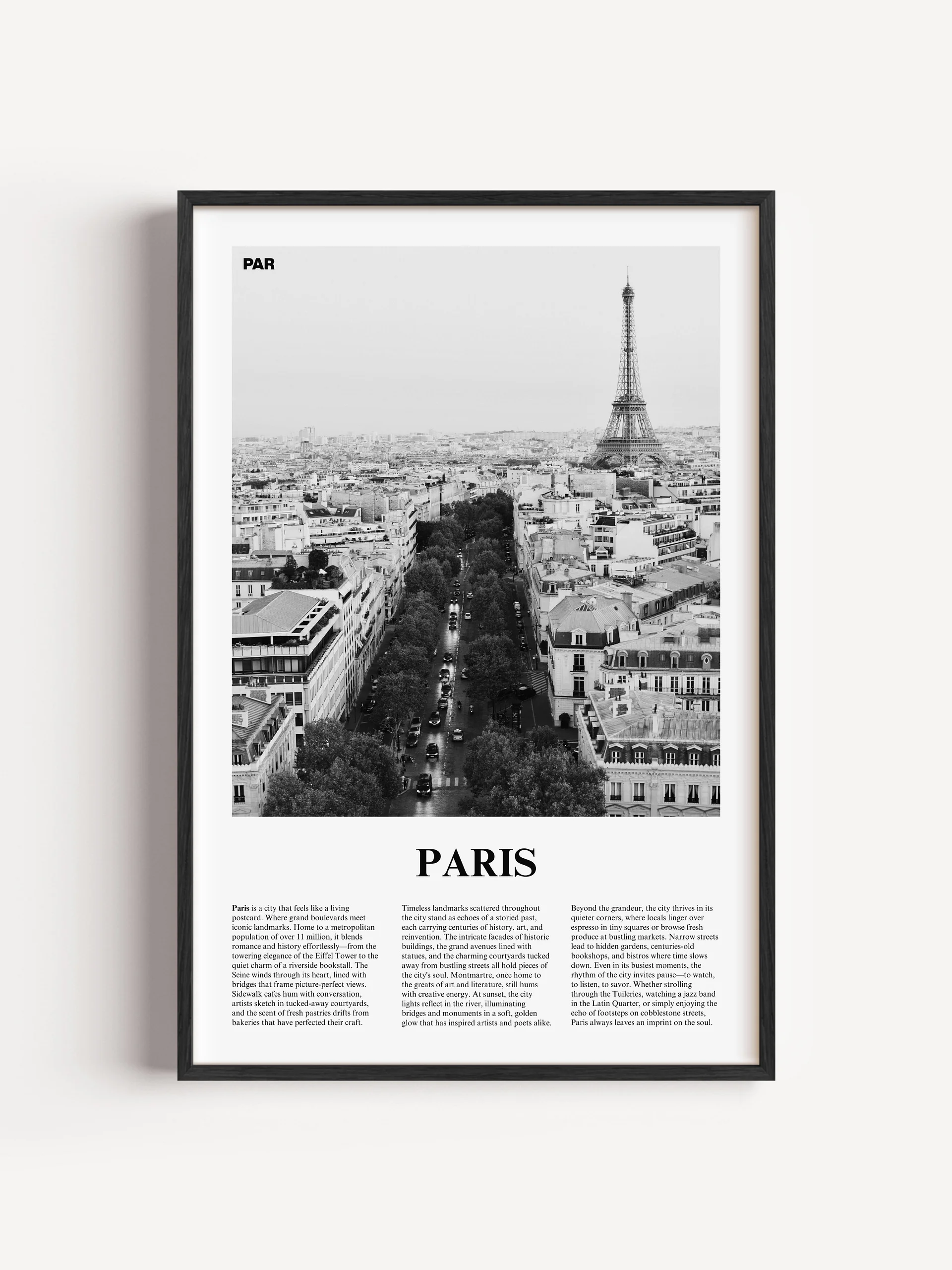 Paris 02 Newspaper Poster | Framed product image (1)
