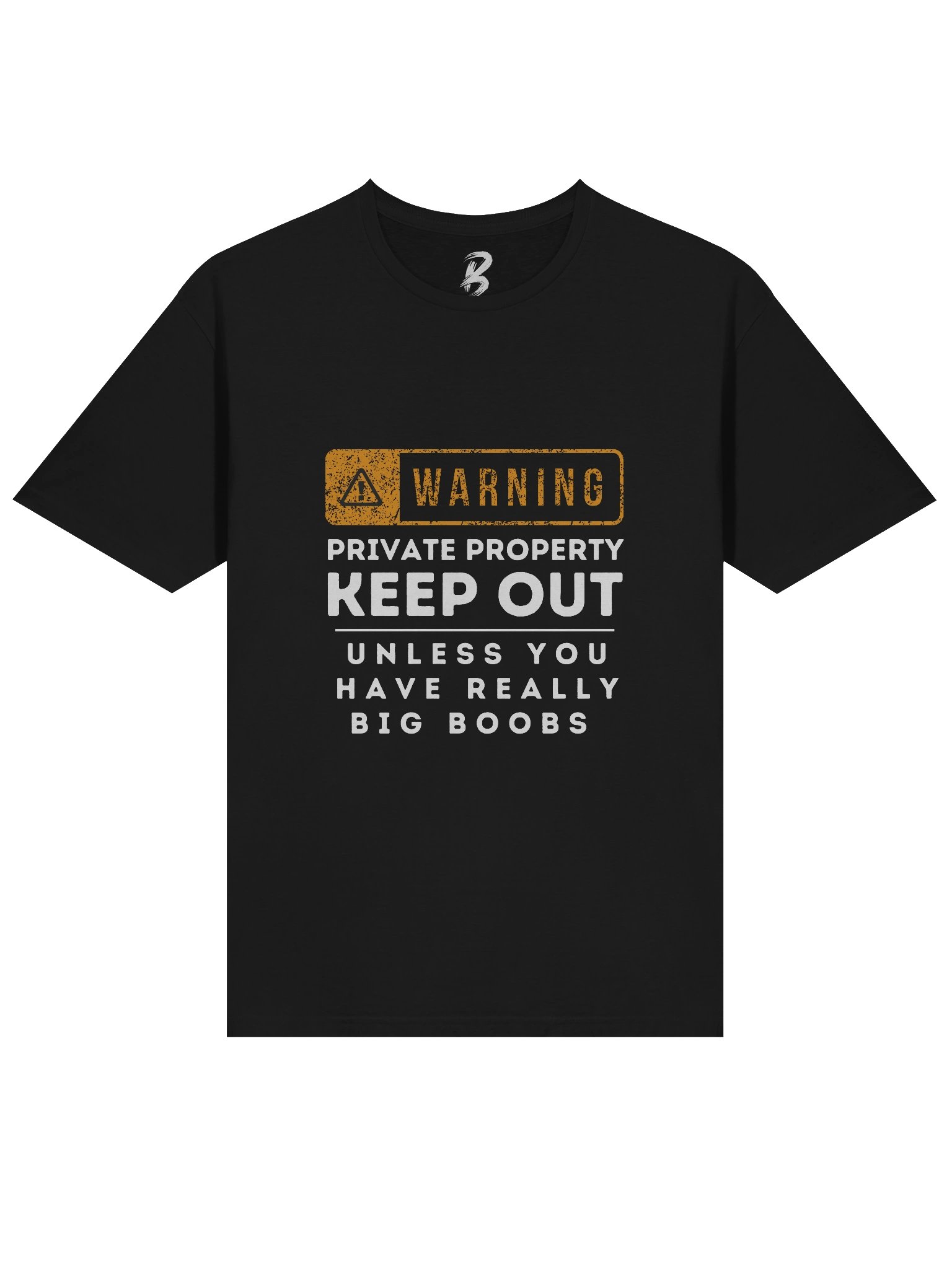 Warning Private Property Funny T-Shirt – Adult Sarcastic Graphic Tee product image (3)