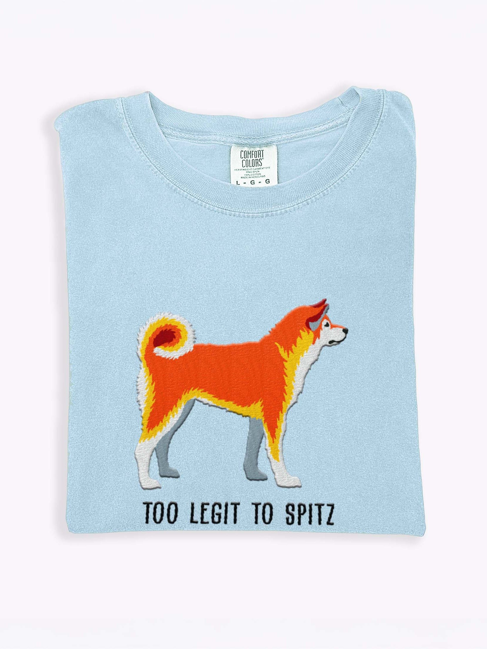 Too Legit to Spitz T-Shirt(Embroidered) of a Japanese Akita Inu product image (1)