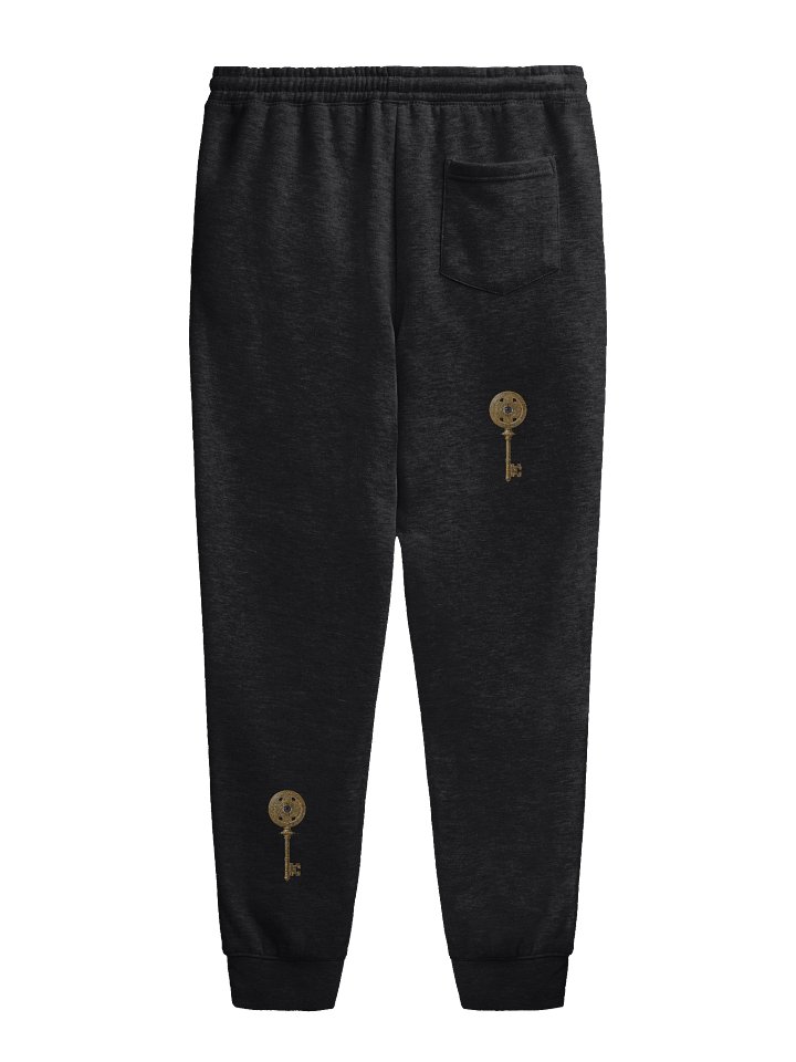 The Gatekeeper’s Key Midweight Fleece Pant – Diagonal Dual Leg Print | Black | product image (2)