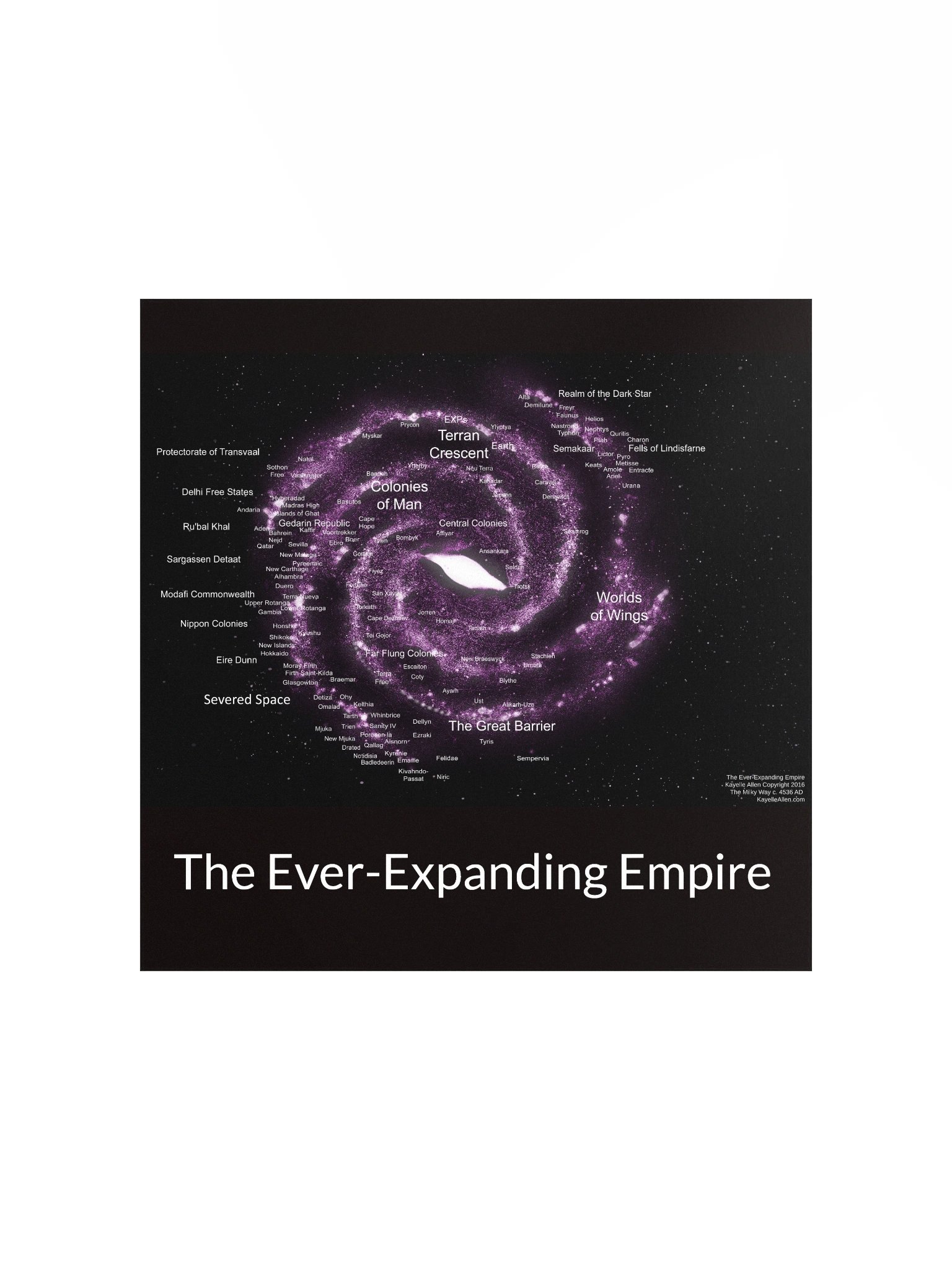 Explore the Cosmos: A Map of the Ever-Expanding Empire circa 4536 CE product image (1)