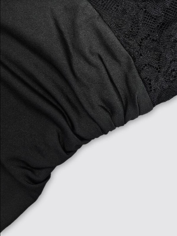 Sweetra Casual Elegant Minimalist Sexy French Pleated Regular Hem Bandeau Ruffle Sleeve Sweetheart Neck Square Neck Midi Tulip Dress For Date Party Cocktail Party Black Summer product image (6)