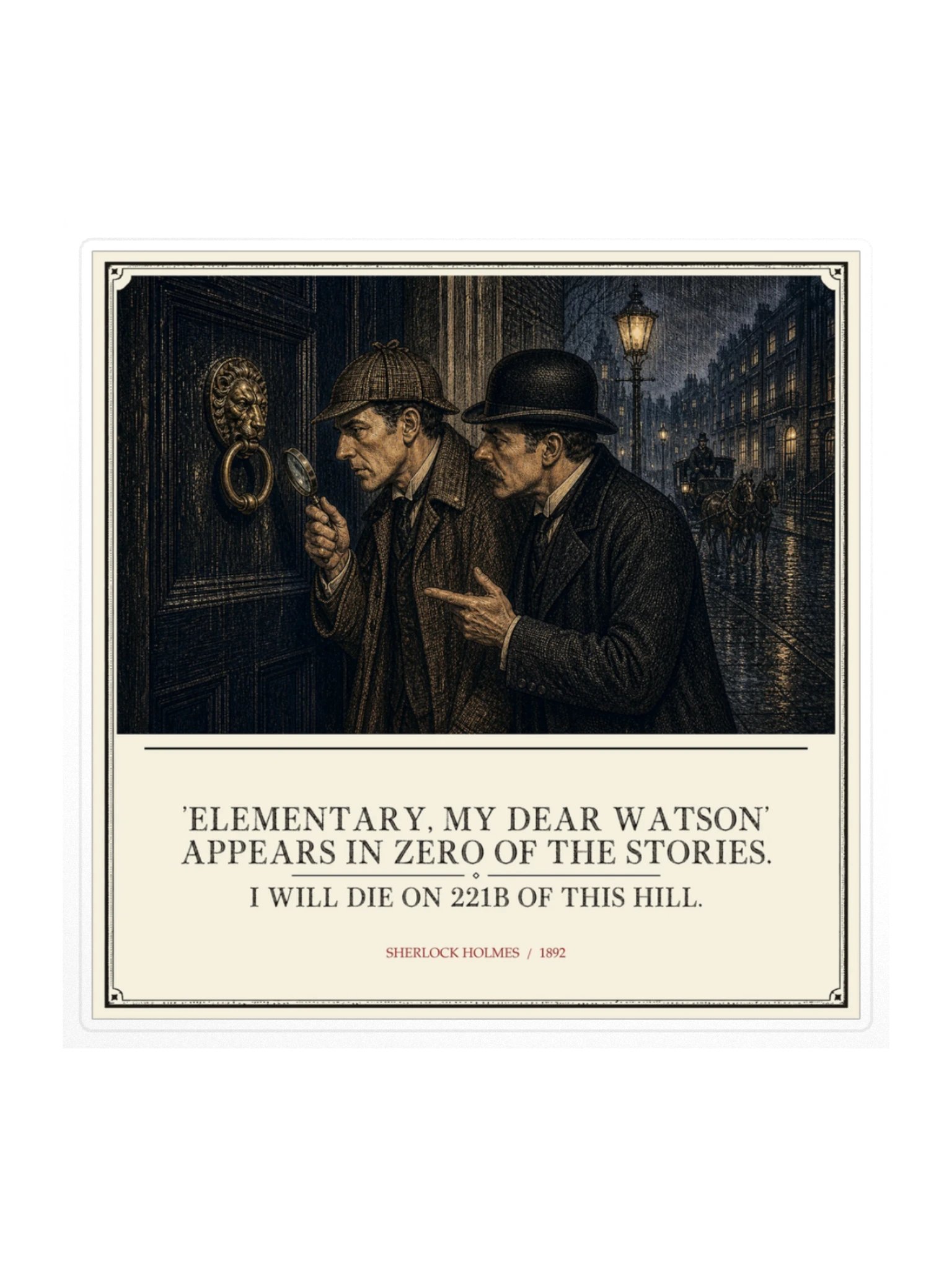 Elementary Dear Watson Appears Zero Stories Will -- The Adventures of Sherlock Holmes Sticker product image (1)