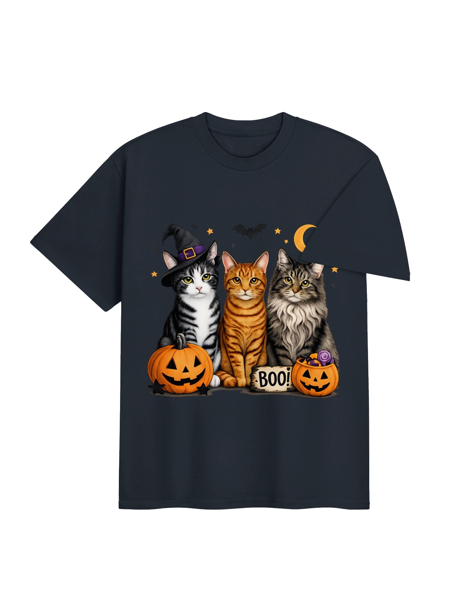 Cute Spooky Cat Trio T-Shirt product image (20)