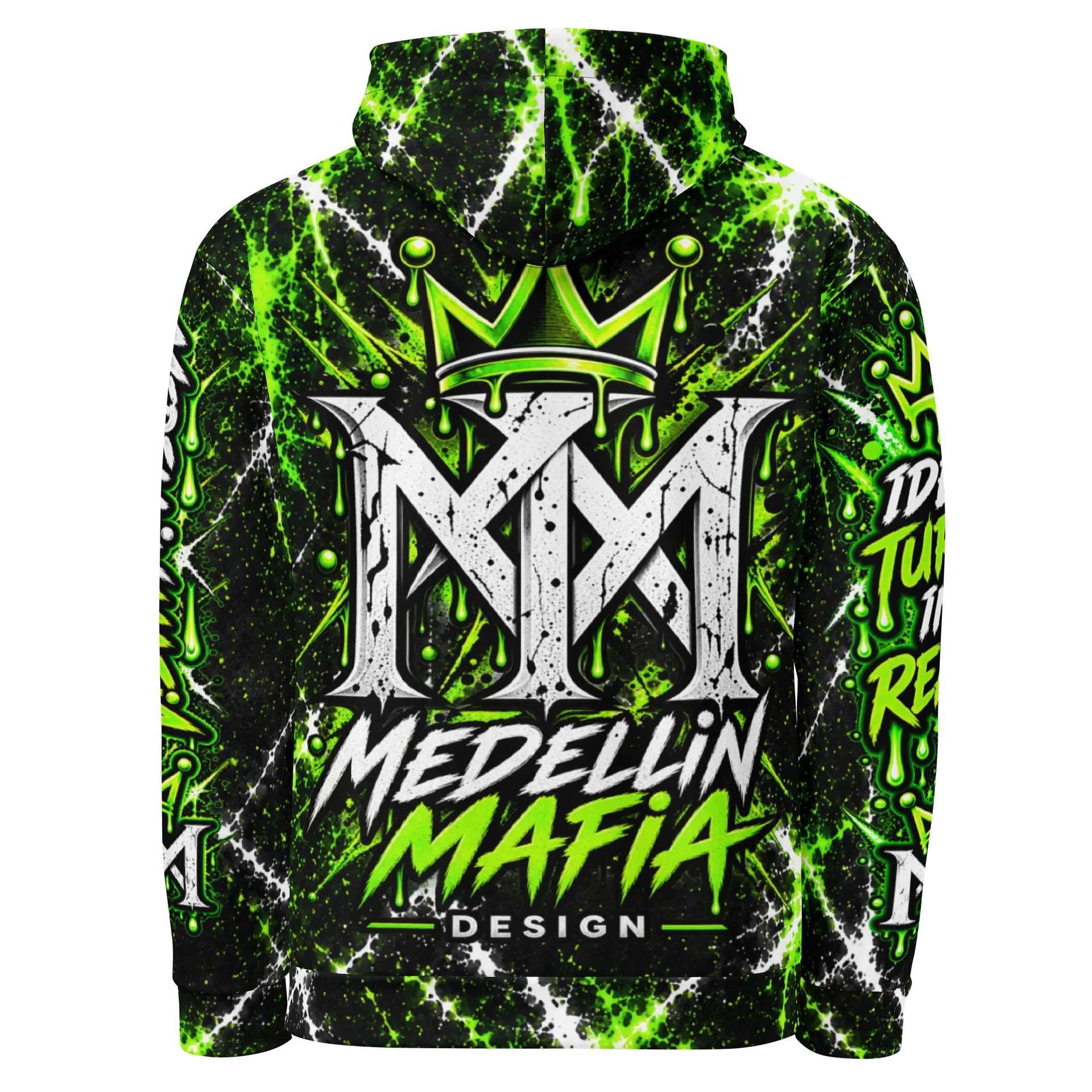 Neon Medellin Mafia Crown Hoodie product image (2)