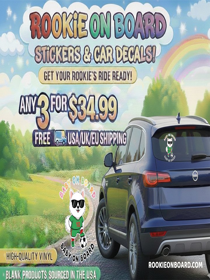 Funny Husky Dog Soccer Baby on Board Sticker - 5x5 Weatherproof Vinyl Car Decal - Cute Husky Dog Soccer Mom and Soccer Dad Gift product image (2)
