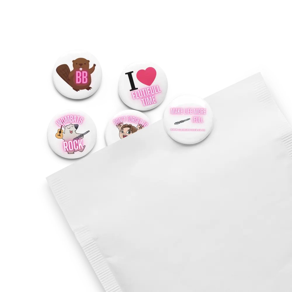 Flutifull Emoji Pin Button Set product image (13)