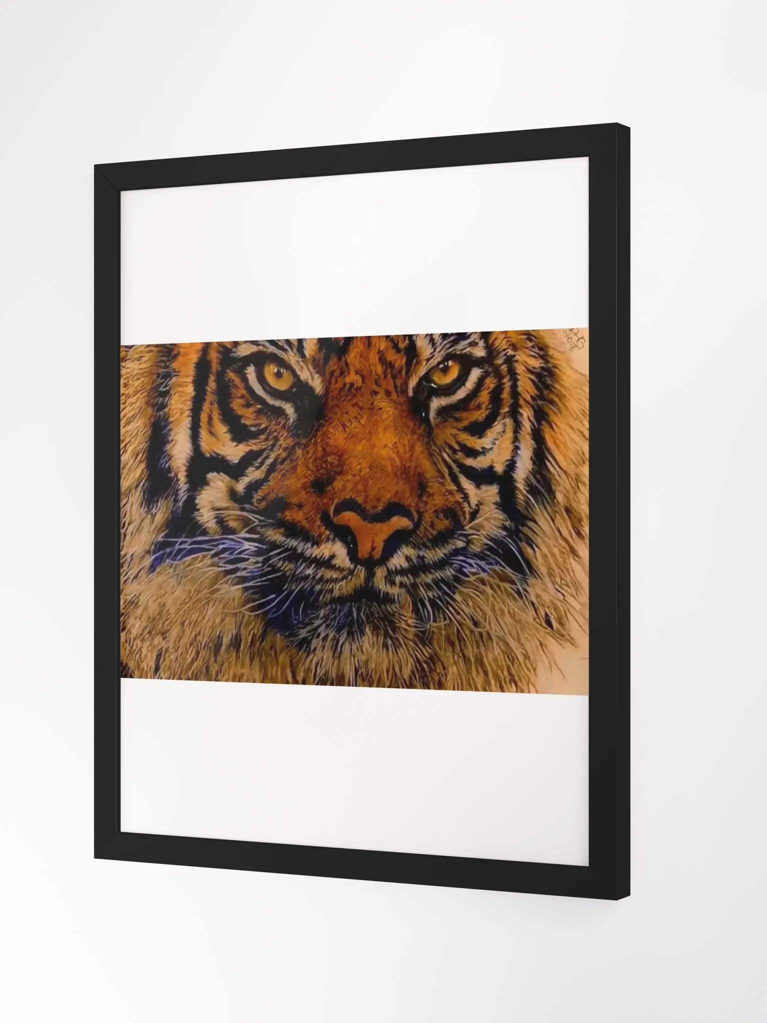 Tiger Colored Pencil Drawing Framed Print product image (8)