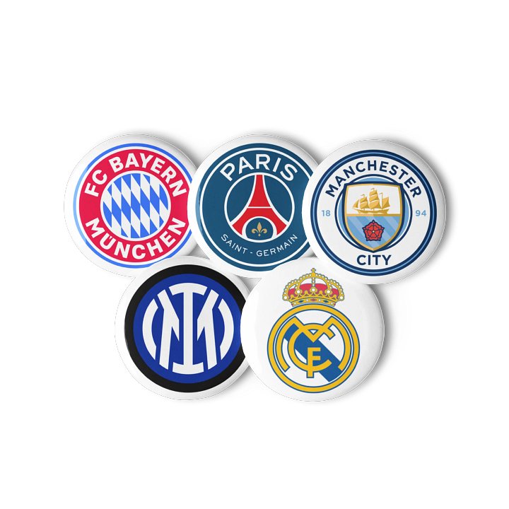 football clubs Pin Buttons Set product image (3)