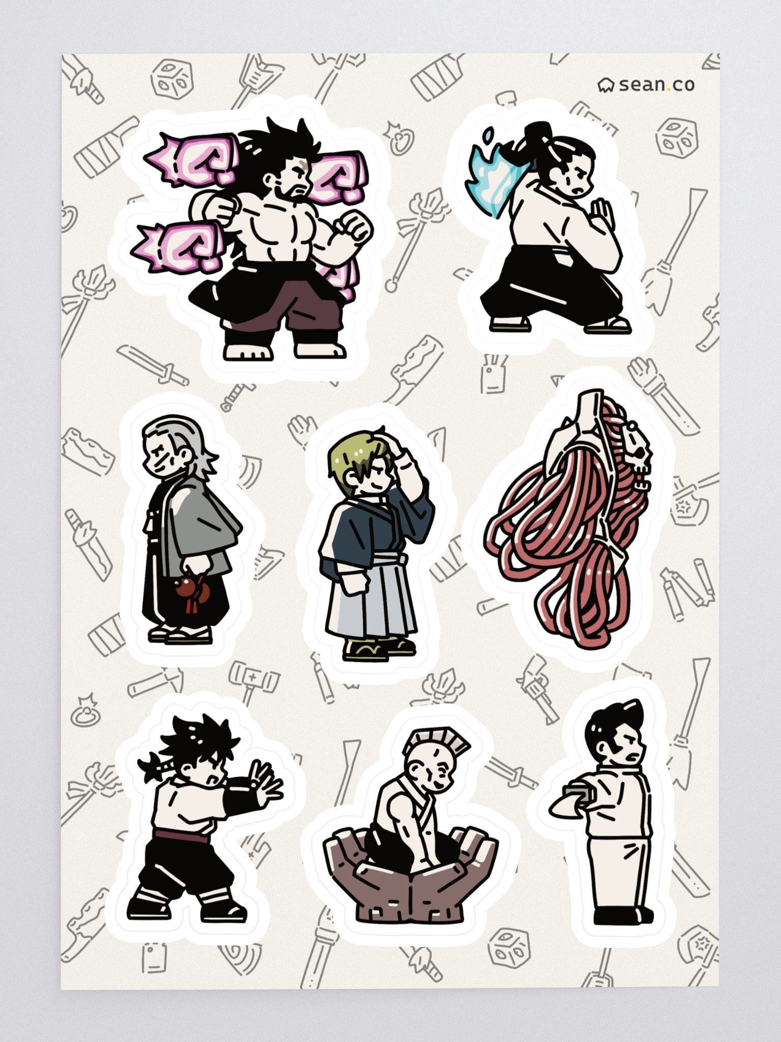Zenin Clan Jujutsu Kaisen Sticker Sheet | Naobito Naoya Ogi Jinichi Ranta Chojuro Nobuaki product image (1)