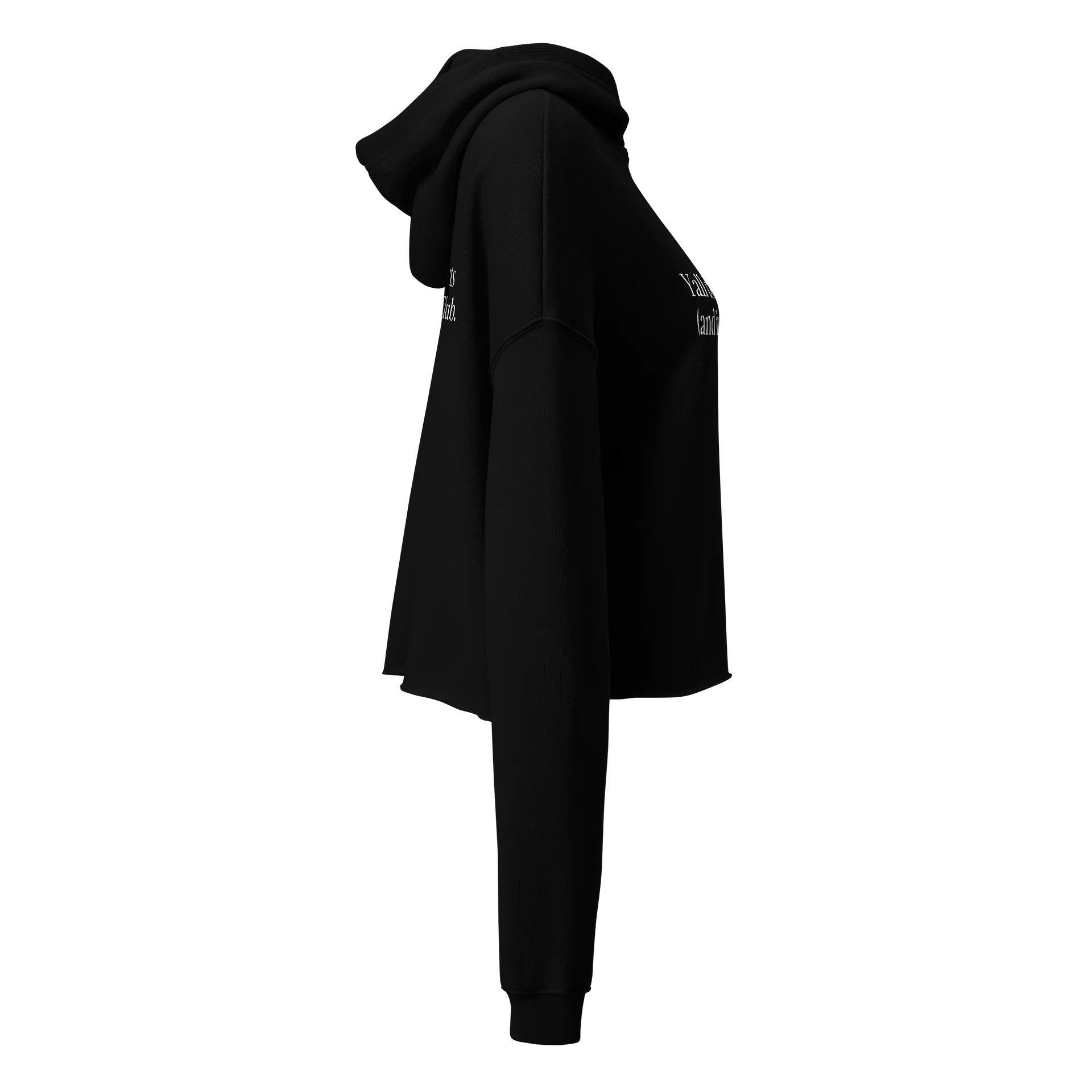 The "Plot Twists & Prosecco" Statement Cropped Hoodie product image (4)