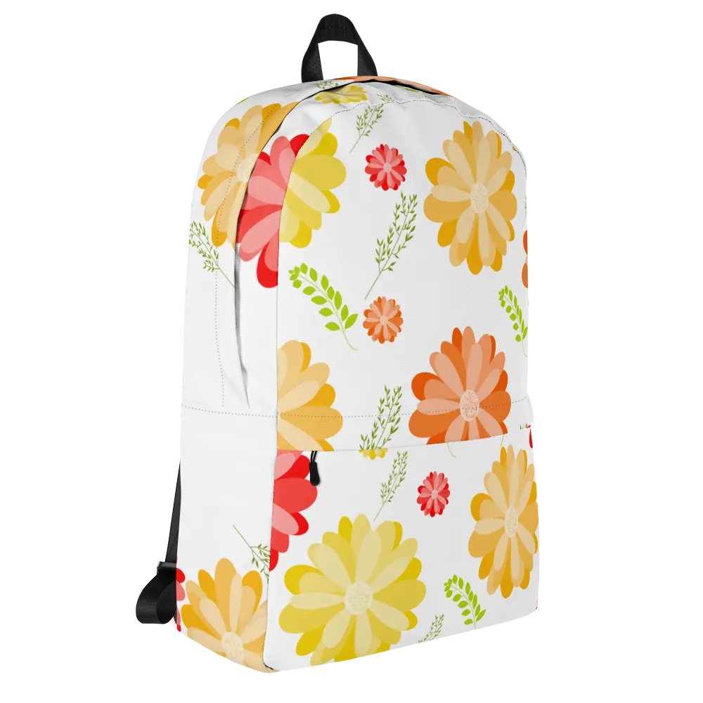 Orange Floral Backpack product image (8)