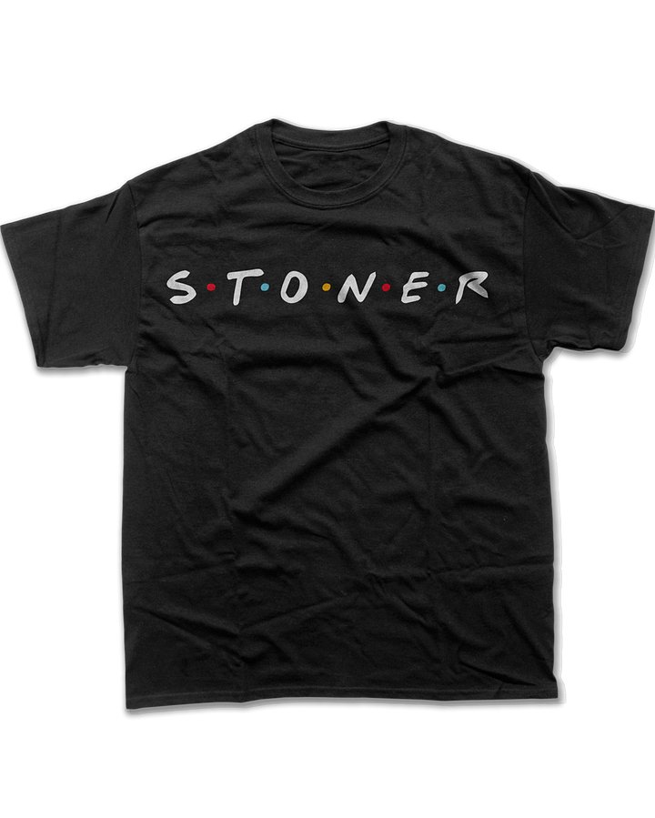 S.T.O.N.E.R. FRIENDS TEE BLACK w WHT product image (1)