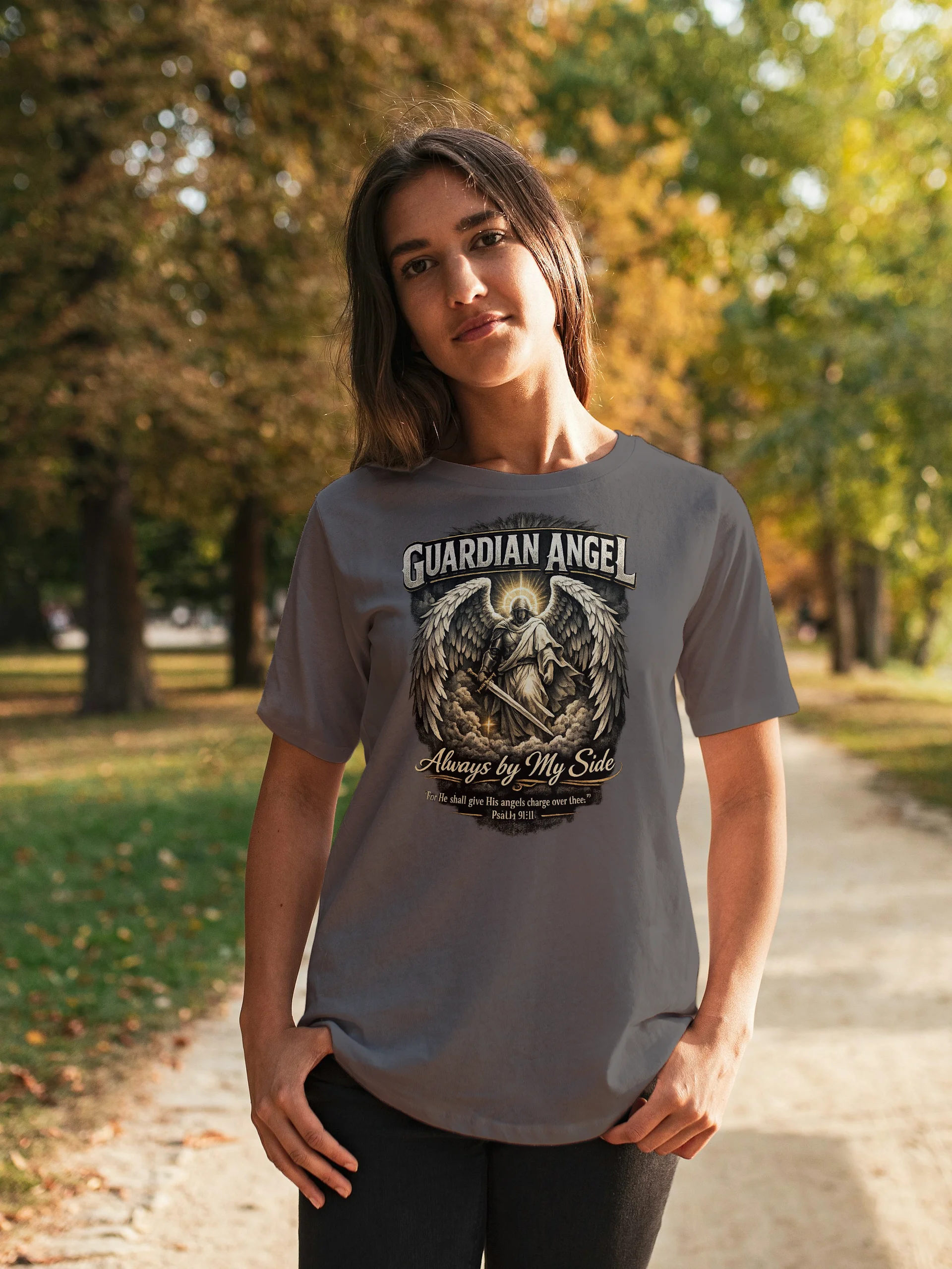 Guardian Angel Always by My Side | Psalm 91:11 Christian Faith Shirt | Kingdom Life Co. product image (1)