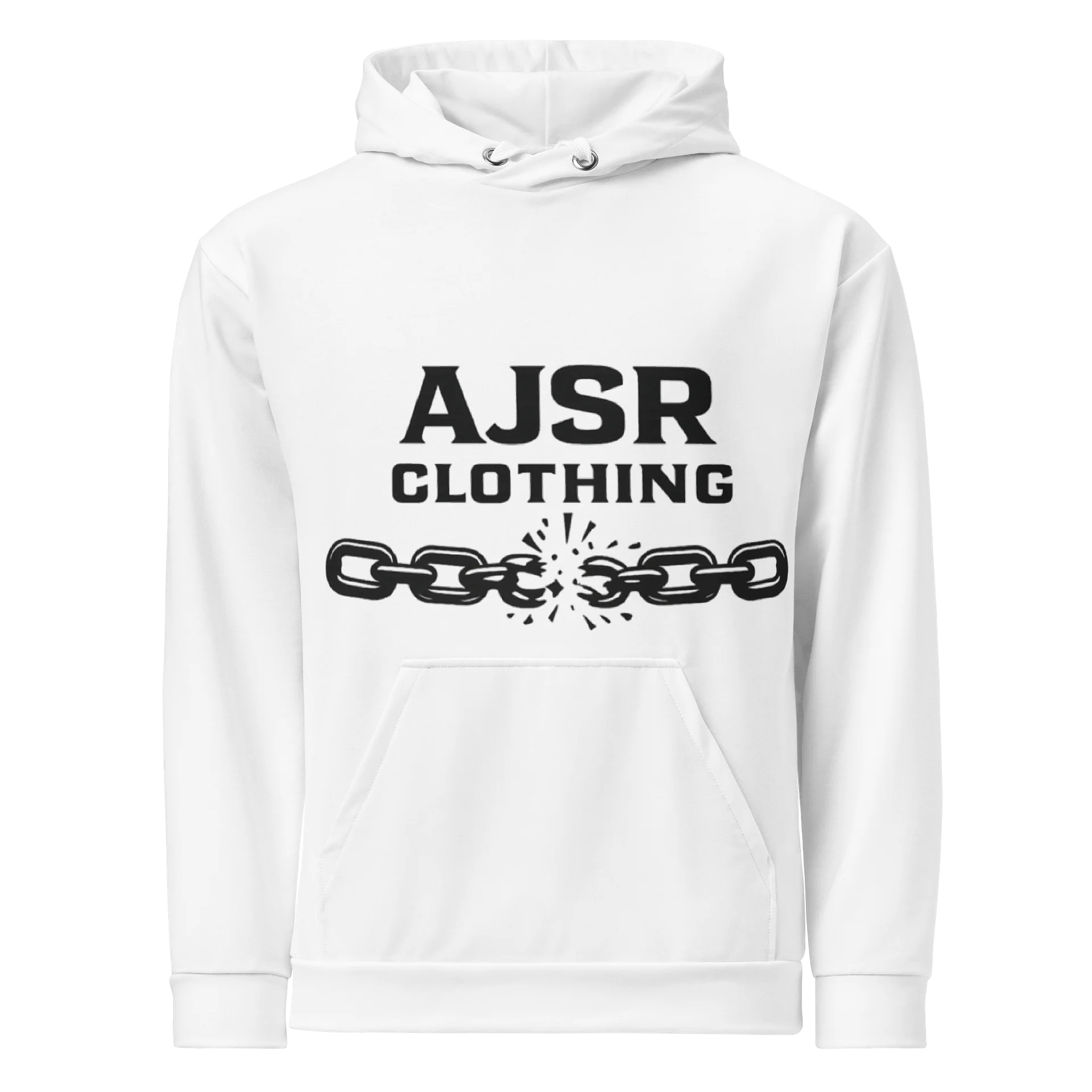 AJSR Clothing Broken Chains Hoodie – White product image (1)