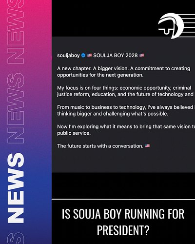 Soulja Boy shared a mysterious message.... #souljaboy #crankdat #2028