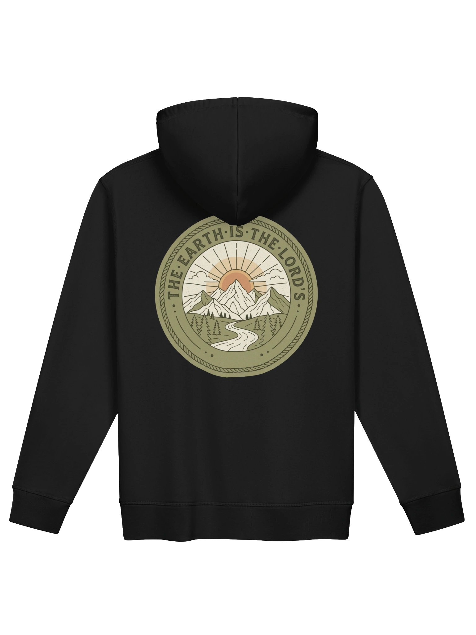 The Earth is the Lord’s – Psalm 24:1 Christian Nature Hoodie product image (1)