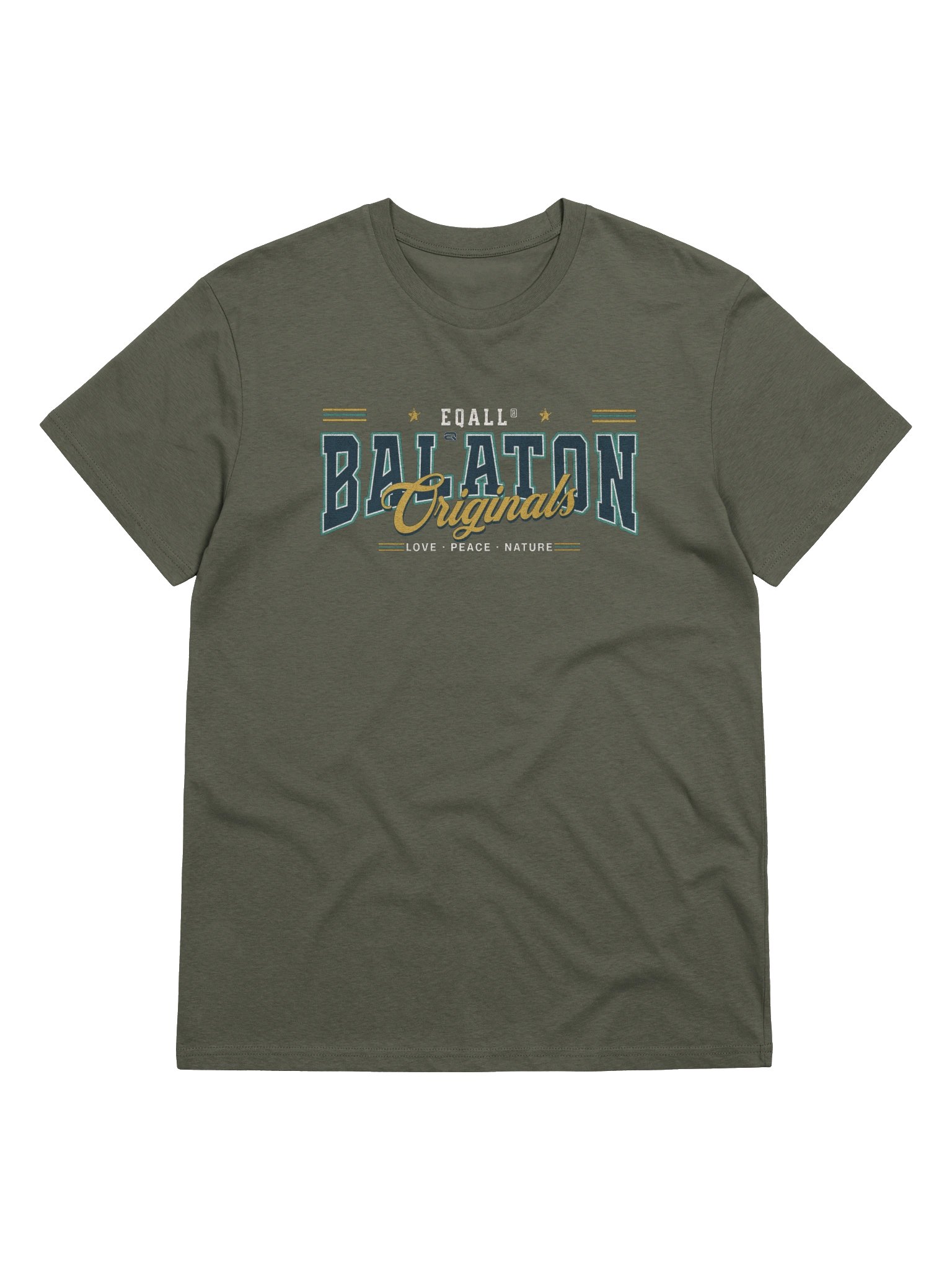 EQALL® Originals BALATONIQ Love Nature Organic Unisex ECO Tee Green Blue product image (31)