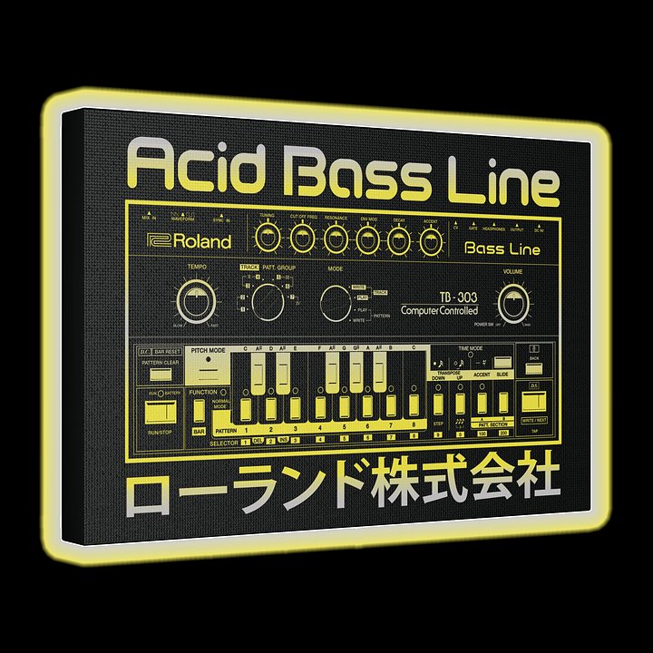 303 Canvas Wall Art "Acid Bass Line" - Roland TB-303 (Vintage Analog Synthesizer) product image (9)