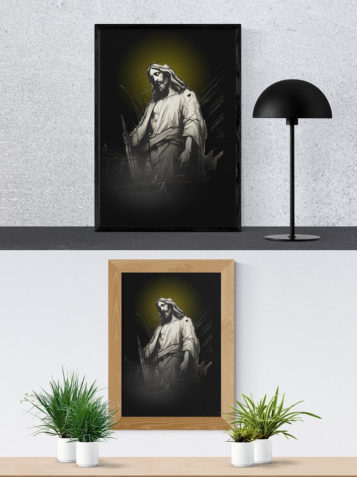 Crown of Thorns Jesus Digital Art Print – Uplifting Modern Christian Wall Decor, Instant Download, Faith-Inspired Gift product image (2)