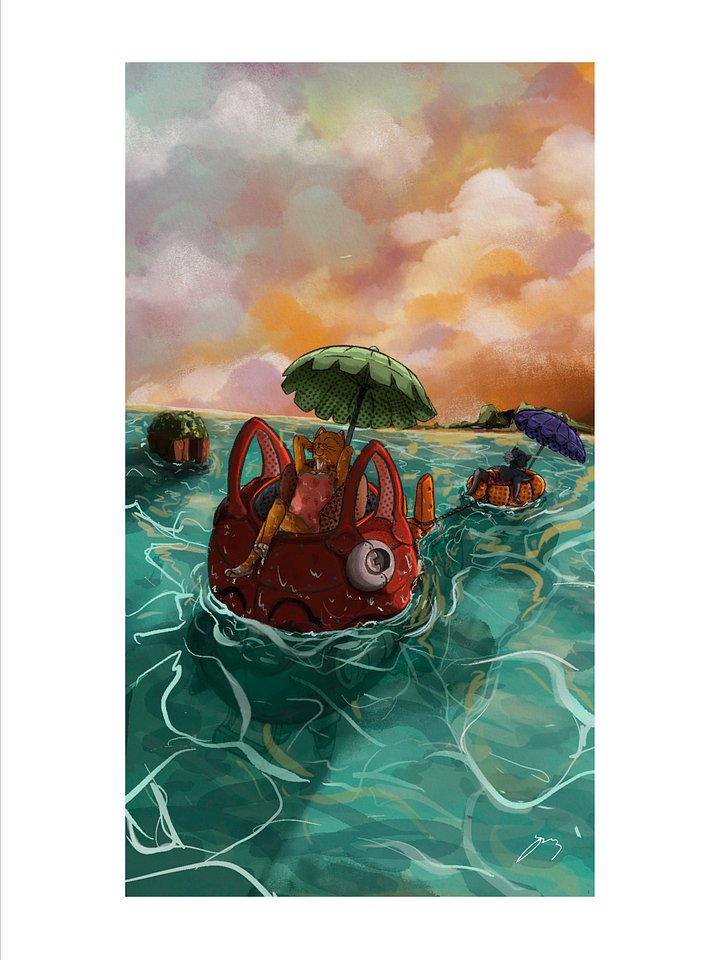 Kitty Overboard Print product image (1)