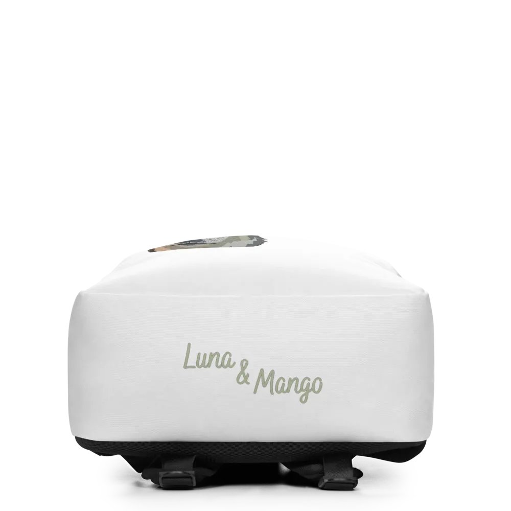 Luna and Mango Minimalist Backpack White product image (3)