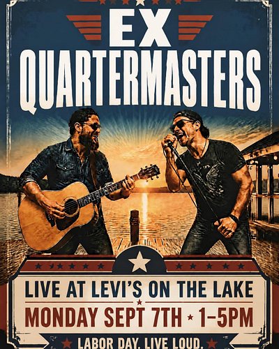 This Labor Day, Monday Sept 7th we will be rocking Levi’s on the Lake! 1-5pm. Come spend your holiday with us!