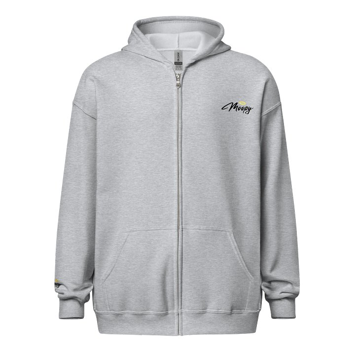 MoopyAngel Zipped Hoodie (White/Grey) product image (1)