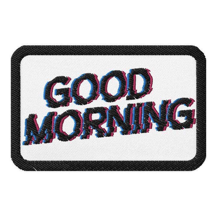 Good Morning White Embroidered Patch product image (1)